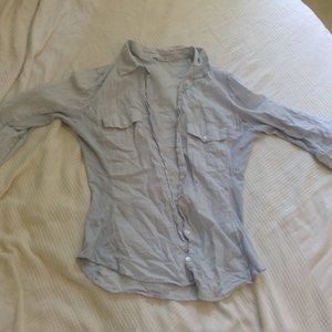 James Perse standard side panel button down